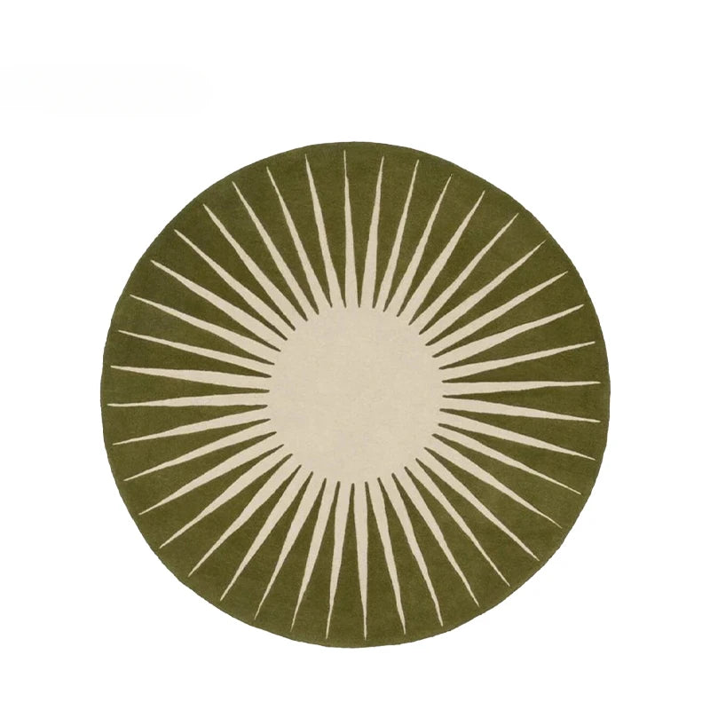 Navak Teppich, moderner Stil, Teppiche für Wohnzimmer, Zuhause, flauschige, weiche Bodenmatte, dicke, rutschfeste Schlafzimmerdekoration, runder Teppich, waschbarer Lounge-Teppich
