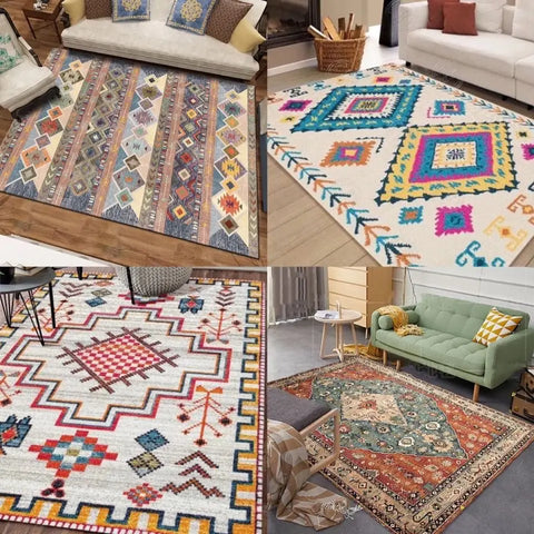 Navak Carpet Bohemian Persian Style Carpets for Living Room Morocco Bedroom Decor Carpet Large Area Rugs Lounge Rug Home Non-slip Floor Mat