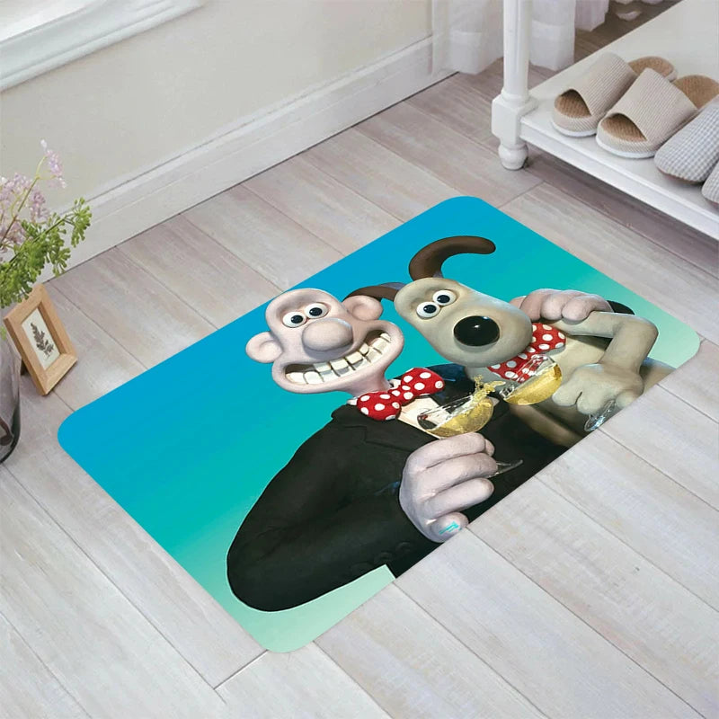 Navak Teppich A-Wallace und A-Gromit Bodenmatte Teppiche Küchenteppich Home Fußmatte Eingangstür Balkon Teppiche Zimmermatten Fußteppich Badezimmer Bad