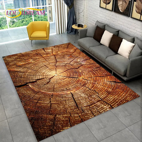 Navak Carpet 3D HD Holzmaserung Retro-Teppich, groß, Teppich für Zuhause, Wohnzimmer, Kinderzimmer, Schlafzimmer, Sofa, Fußmatte, Dekor, Küche, rutschfeste Bodenmatte
