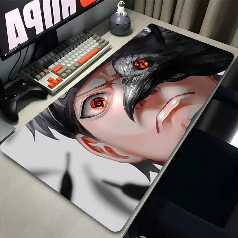 Navak Teppich Laptop Büro Großes Mauspad Anime Shisui U-Uchiha N-Narutos Mauspad Tastatur Gaming Rutschfeste Schreibtischunterlage PC Zubehör Teppich