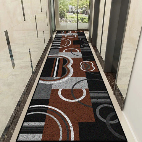 Navak Carpet Nordic Modern Style Lint-free Hallway Rug Customizable Stairs Decoration Long Carpet Antiskid Home Corridor Decor Mat Easy Clean