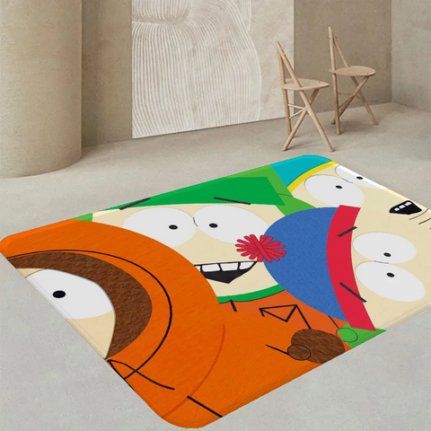 Navak Carpet Amine S-South Cartoon P-Park Fußmatte, waschbar, rutschfest, für Wohnzimmer, Sofa, Stühle, Fußmatte, Küchenfußmatte, Teppich