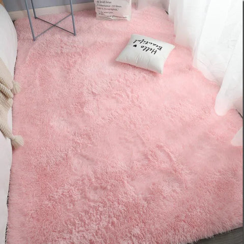 Navak Teppich Shag Wohnzimmer Seidenwolle Teppich Home Schlafzimmer Bett Vollbodenmatte Nordisches Sofa Rutschfeste Matte Einfaches Windplüschkissen