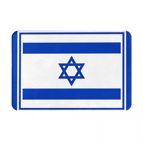 Navak Teppich Israel Flagge Anti-Rutsch-Fußmatte Bodenmatte Sandkratzteppich Teppich für Küche Eingang Zuhause Badezimmer Wohnzimmer Footpad Matten