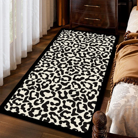 Navak Carpet Exclusive Picks Amerikanischer Leopardenmuster-Schmutzabweisender Teppich Schlafzimmer Nachttischvorleger Flur Fenster Bodenmatte Heimdekoration Sommer