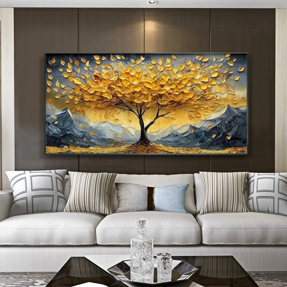Navak Teppich Abstrakte Baum Wand Kunst Baum Des Lebens Leinwand Malerei Moderne Gold Baum Poster Druck Für Büro Schlafzimmer Wohnzimmer wohnkultur