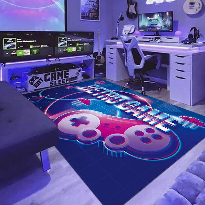 Navak Carpet Exclusive Picks Cyberpunk-Teppich für den Haushalt, Spielautomat, Rennraum, Drehstuhl, rutschfest, schmutzabweisend und pflegeleicht, Heimdekoration