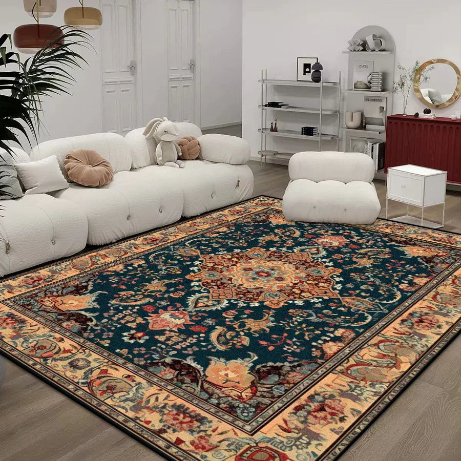 Navak Carpet Persian Style Customizable Carpet for Living Room Soft Non-slip Large Room Rugs Easy Clean Coffee Tables Mat Lint-free Washable