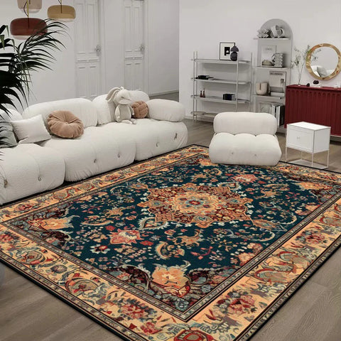 Navak Carpet Persian Style Customizable Carpet for Living Room Soft Non-slip Large Room Rugs Easy Clean Coffee Tables Mat Lint-free Washable