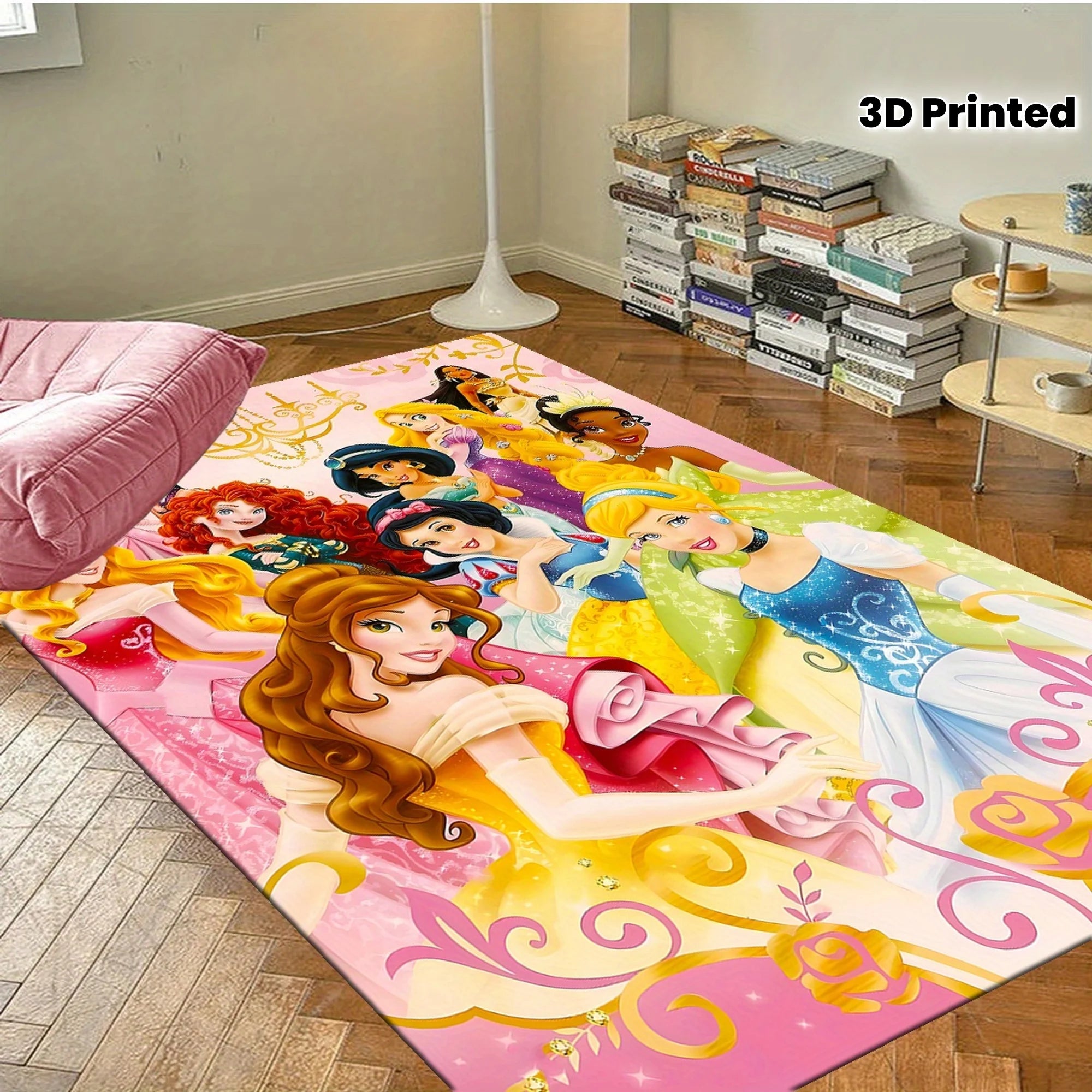 Navak Carpet Daily Picks Disney Princess Portrait Teppich Wohnzimmer Badezimmer Schlafzimmer Bereich Teppich Casual Play 카펫 Matte Badetürmatte Bodenunterlage Spielmatte