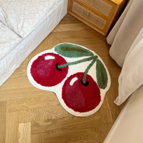 Navak Carpet Pink Cherry Super Soft Handmade Tufting Rug Kid Room Decoration Salon Thick Pile Rug Irregular Carpet For Living Room Home Decor