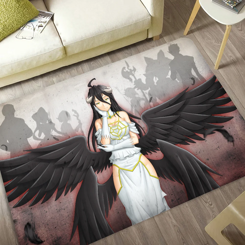 Navak Teppich Gamer Albedo Anime Sexy Girls Bodenmatte Nordischer Stil Home Fußmatte Badezimmer-Toilettenmatten Schlafzimmer Hotel Dekor Matte
