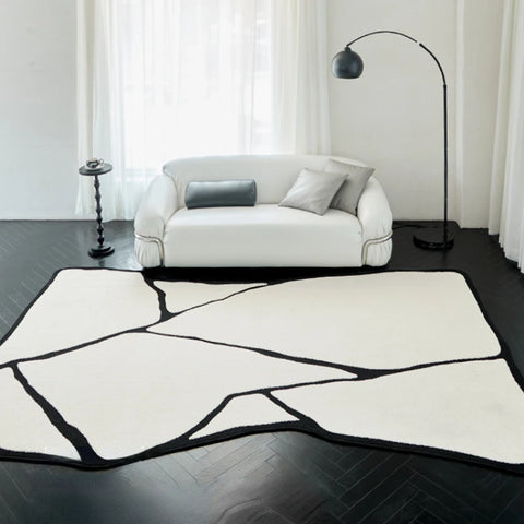 Navak Carpet Nordic Simple Style Carpet Living Room Black White Striped Decoration Sofa Large Rugs Bedroom Easy Clean Soft Mat Ковер Tapis