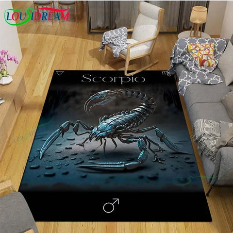 Navak Teppich, wunderschönes Sternbild Skorpion, Teppich für Wohnzimmer, Schlafzimmer, Nachttischmatte, modische Bodenmatte, Bereichsteppich, Fußmatte, Schlafzimmerdekoration