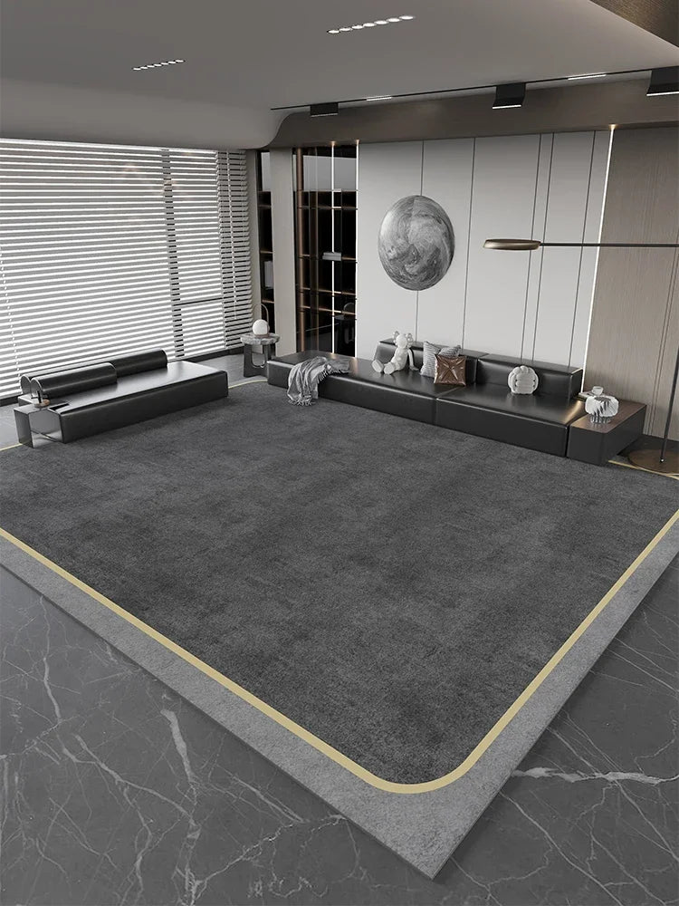 Navak Teppich, leichter Luxus-Studienteppich, großflächiger Teppich im nordischen Stil für Wohnzimmer, minimalistisches Schlafzimmerdekor, Nachttischteppich, waschbare Matte für Zuhause