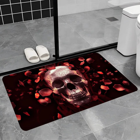 Navak Teppich Dark Horror Skull Anime Bodenteppich Nordischer Stil Home Fußmatte Badezimmer-Toilettenmatten Schlafzimmer Nachttischmatten