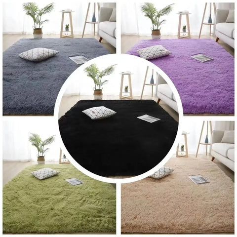 Navak Teppich Shag Wohnzimmer Seidenwolle Teppich Home Schlafzimmer Bett Vollbodenmatte Nordisches Sofa Rutschfeste Matte Einfaches Windplüschkissen