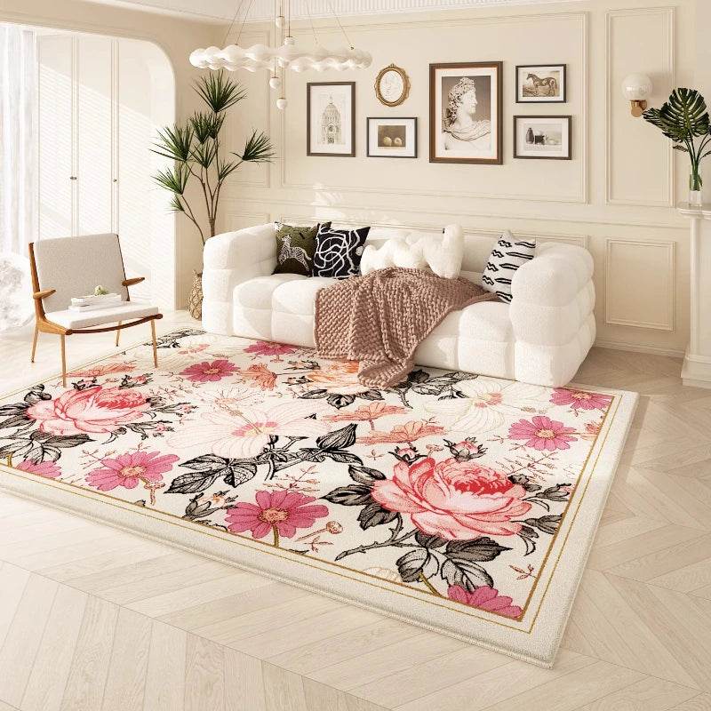 Navak Teppich, französischer Stil, Schlafzimmerdekor, Plüschteppich, großflächige Teppiche für Wohnzimmer, Zuhause, flauschige, weiche Bodenmatte, dicker, waschbarer Arbeitszimmerteppich