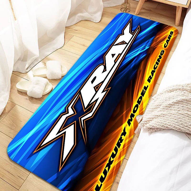 Navak Carpet Fußmatte mit XRAY-Rennwagen-Logo, rutschfest, waschbar, Bodenteppich für Küche, Wohnzimmer, Eingangsbereich, Flur, Badezimmer, Fußmatte, Heimdekoration