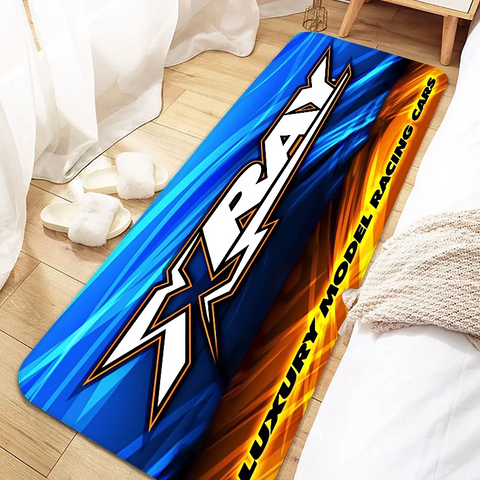 Navak Carpet Fußmatte mit XRAY-Rennwagen-Logo, rutschfest, waschbar, Bodenteppich für Küche, Wohnzimmer, Eingangsbereich, Flur, Badezimmer, Fußmatte, Heimdekoration