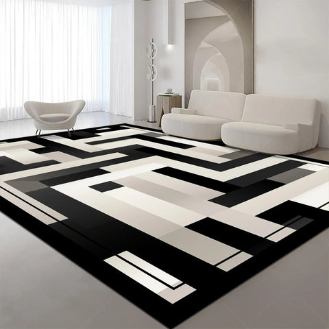 Navak Carpet Luxury Geometric Large Living Room Carpet Home Decoration Nordic Style Rugs for Bedroom Soft Non-slip Sofa Side Mat for Children