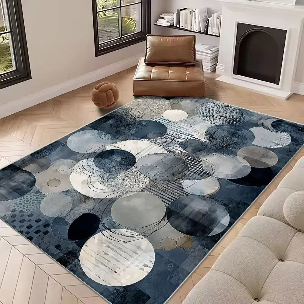 Navak Teppich, neuer abstrakter Teppich für Wohnzimmer, nordische Dekoration, Heimsofa-Teppiche, geometrisches Schlafzimmer, Nachttisch, weiche Bodenmatte, rutschfest