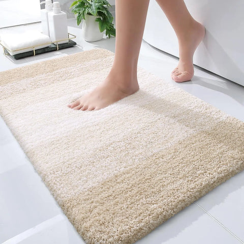Navak Carpet Kitinjoy Badezimmerteppich, extra weich, saugfähig, Mikrofaser, rutschfest, Plüsch, zottelig, maschinenwaschbar, Badezimmerteppich