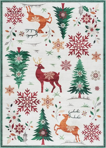 Navak Carpet Exclusive Picks Bohemian Style Loop-Pile Rug - Ultra-Thin, Stain-Resistant, Non-Slip Carpet for Living Room & Office, Soft Floor Mat