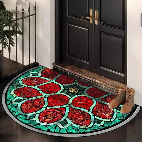 Navak Carpet Exclusive Picks Einfacher karierter Ziegelsteinmuster-Kristallsamtteppich, rutschfest, für Schlafzimmer, Wohnzimmer, verschleißfeste Bodenmatte, Heimdekoration