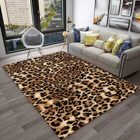 Navak Carpet Leopard Print Carpet Rugs Living Room Floor Mats Bedroom Decor Carpets for Bed Room Carpets for Living Room Decoration Maison