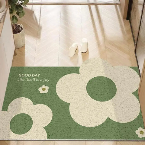 Navak Carpet Fußmatte mit süßem Blumenmuster, für drinnen und draußen, Willkommensmatten, rutschfeste Fußmatte für die Eingangstür