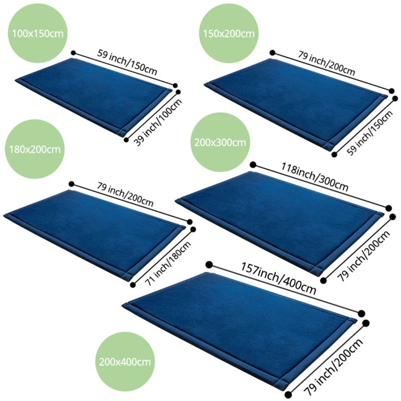 Navak Carpet 1 Stück Japanischer Tatami-Teppich, Korallensamt-Teppich, Babymatte zum Spielen auf dem Boden, 3 cm dicke Krabbelteppiche, gepolsterter Schaumstoff-Teppich zum Spielen für Kinder