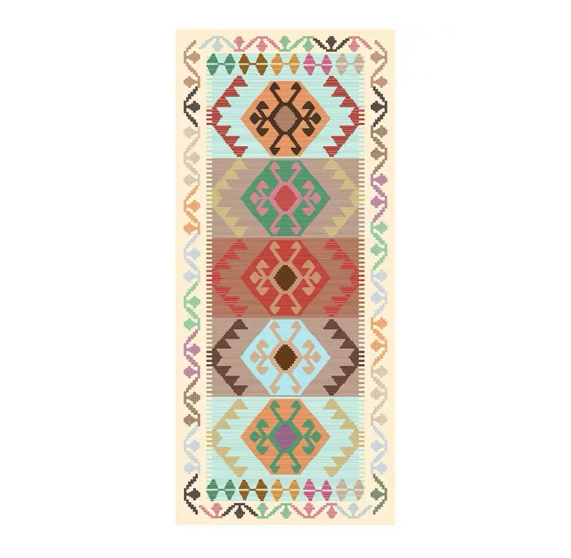 Navak Carpet Exclusive Picks Nordischer Bohemian-Teppich, hochwertige Nachttischdecke fürs Schlafzimmer, leichte, luxuriöse Anti-Rutsch-Matte fürs Wohnzimmer, Heimdekoration