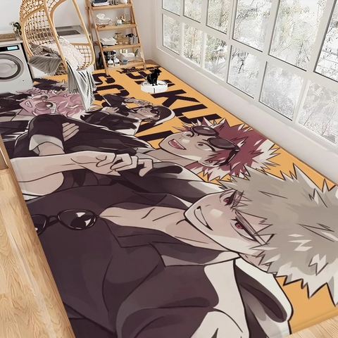 Navak Carpet My Hero Academia Hallway Carpet Retro Multiple Choice Living Room Kitchen Rug Non-Slip Welcome Rug