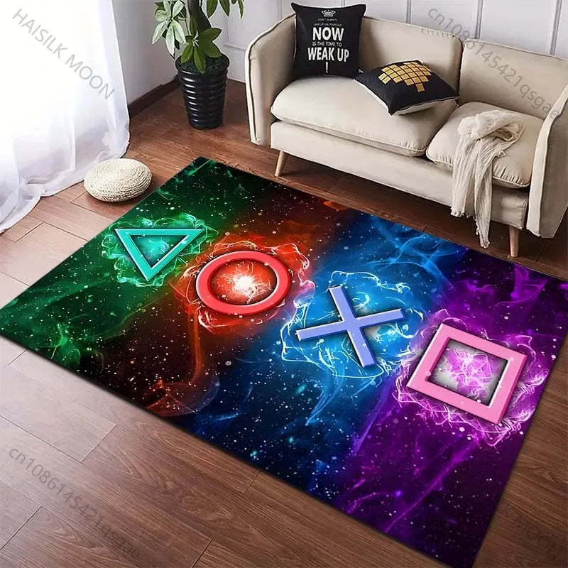 Navak-Teppich, 15 Größen, bedruckter Teppich mit Gamecontroller für Wohnzimmer, Schlafzimmer, Heimdekoration, rutschfeste Bodenmatte, moderner Teppich, Teppiche für Geschenke