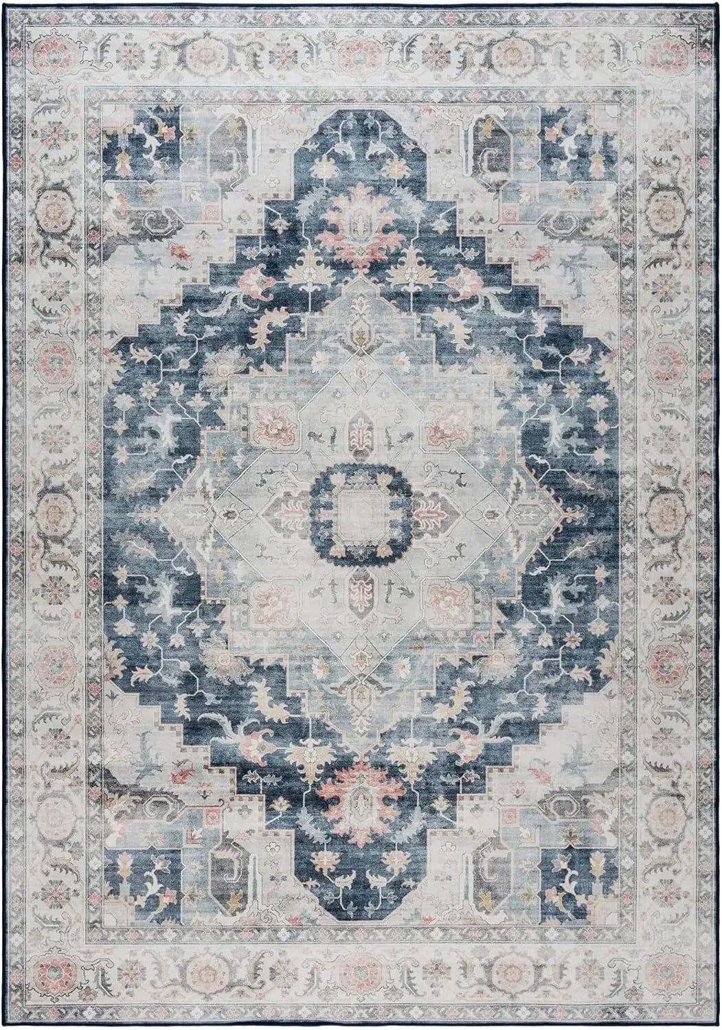 Navak Carpet Exclusive Picks Bohemian Style Loop-Pile Rug - Ultra-Thin, Stain-Resistant, Non-Slip Carpet for Living Room & Office, Soft Floor Mat