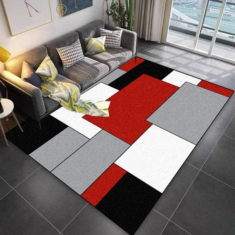 Navak Teppich Gitterdesign Teppich Wohnzimmer Geometrisches Muster Dekoration Sofa Rutschfeste Teppiche 200x300 Lounge Kurze Samt Couchtische Matten