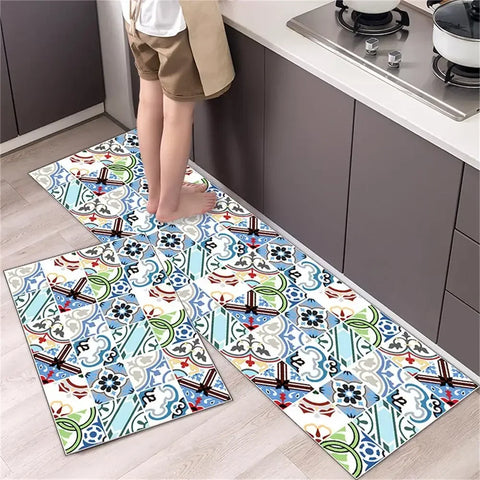 Navak Teppich, Küchenteppichmatten für Boden, Schlafzimmer, Wohnzimmer, langer Nachttisch, weicher, waschbarer Teppich, rutschfeste Fußmatte für Badezimmer, Eingang