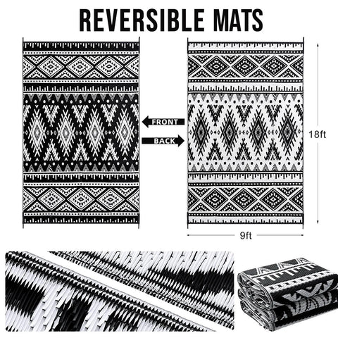 Navak Carpet Kitinjoy Outdoor Rugs Waterproof Reversible Outdoor Plastic Straw Rugs Boho PatioIndoor Carpets RV Mat For Family Camp Picnic