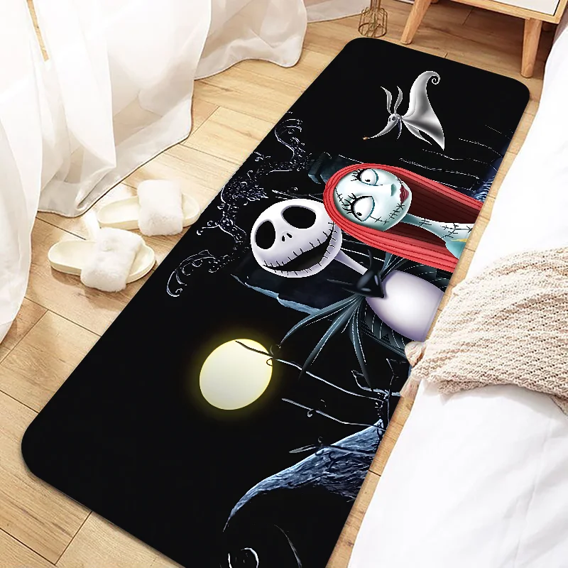 Navak Carpet Jack Skellington Fußmatte für den Eingangsbereich, rutschfeste Fußmatte, waschbar, Küchenteppich, Wohnzimmer, Flur, Badezimmer, Badematten