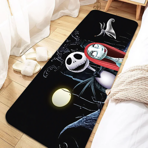Navak Carpet Jack Skellington Fußmatte für den Eingangsbereich, rutschfeste Fußmatte, waschbar, Küchenteppich, Wohnzimmer, Flur, Badezimmer, Badematten