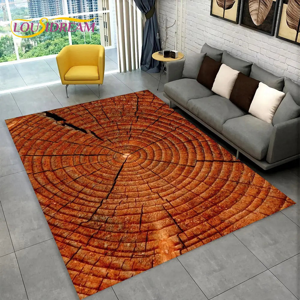 Navak Carpet 3D HD Holzmaserung Retro-Teppich, groß, Teppich für Zuhause, Wohnzimmer, Kinderzimmer, Schlafzimmer, Sofa, Fußmatte, Dekor, Küche, rutschfeste Bodenmatte