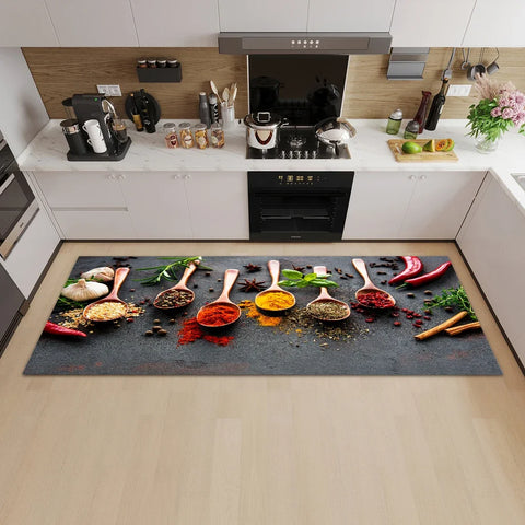 Navak Carpet Exclusive Picks Creative Spice Ölabsorbierende Küchenmatte Haustürmatte Badezimmermatte Küchenabflussmatte Sommer Rutschfest Kieselgur