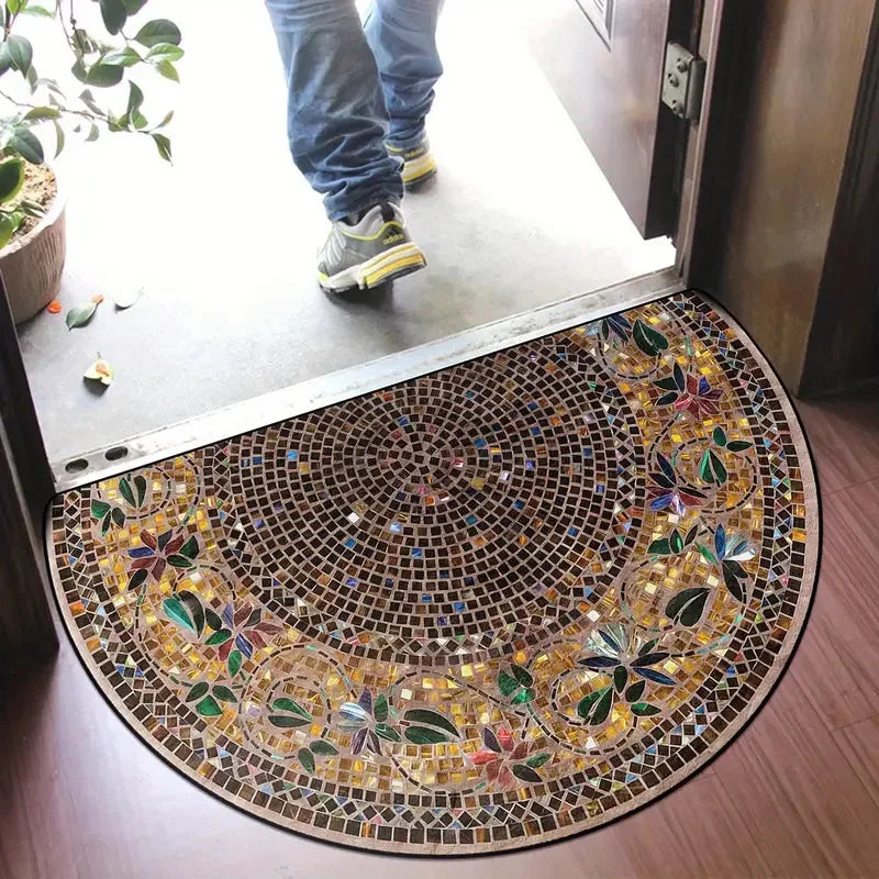 Navak Carpet Exclusive Picks Fußmatte für den Eingangsbereich, Bodenmatte mit Retro-Steinmuster, staubdichter und rutschfester Eingangsteppich, Willkommens-Bodenmatte