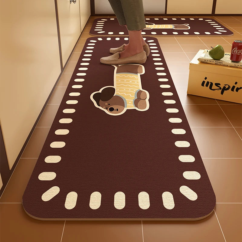 Navak Carpet Exclusive Picks Budding Diatomite Carpet Scandinavian Style Non-Slip Water-Absorbent Mute Kitchen Breakfast Area Home Decoration