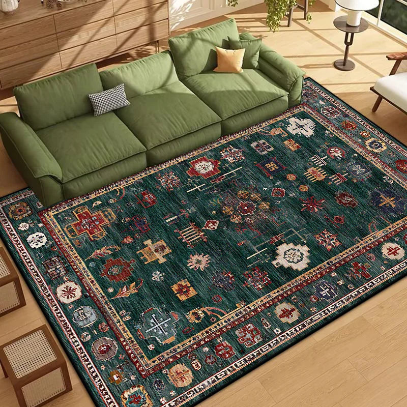 Navak-Teppich, persischer Stil, Bordüren-Design, Wohnzimmerteppich, weich, rutschfest, Schlafzimmer-Dekor-Teppich, leicht zu reinigen, Eingangstürmatte, maschinenwaschbar
