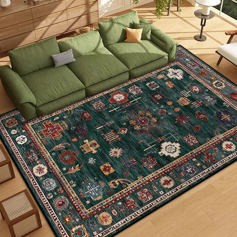 Navak-Teppich, persischer Stil, Bordüren-Design, Wohnzimmerteppich, weich, rutschfest, Schlafzimmer-Dekor-Teppich, leicht zu reinigen, Eingangstürmatte, maschinenwaschbar