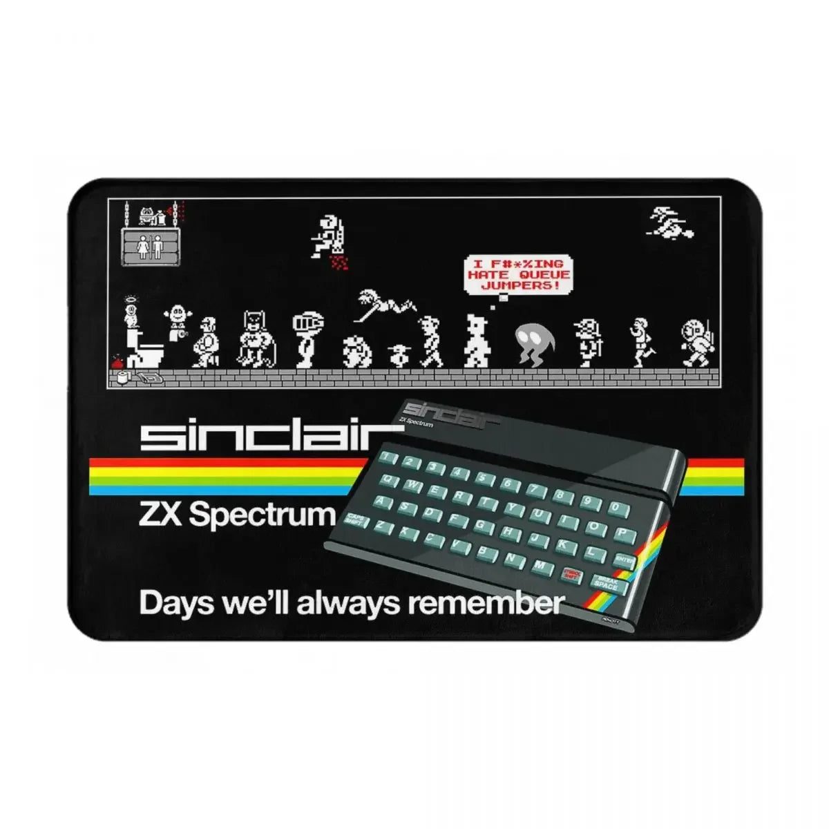 Navak Carpet ZX Spectrum Fußmatte Teppich Teppichmatte Footpad Polyester rutschfeste Antiwear Vorderzimmer Flur Küche Schlafzimmer Balkon Toilette