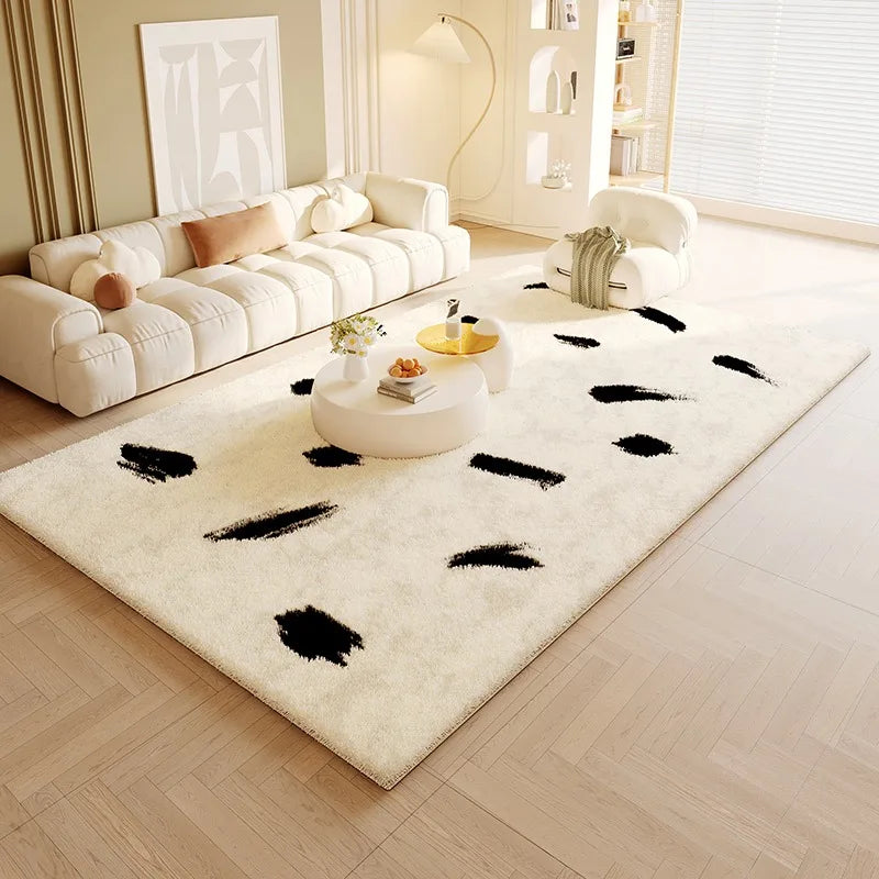 Navak Teppich Wohnzimmerteppich Große Schlafzimmerteppiche Nachttischmatte Weicher, flauschiger, minimalistischer Luxus-High-End-Heimdekorationsteppich